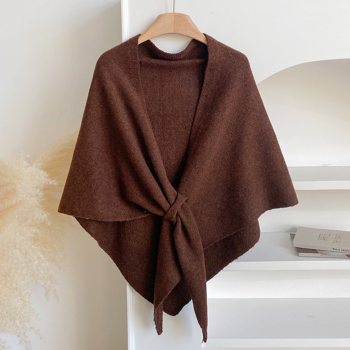 ❤️Your Everyday Elegance, Woven in Wool💕Women's Solid Color Wool Blend Shawl☁️