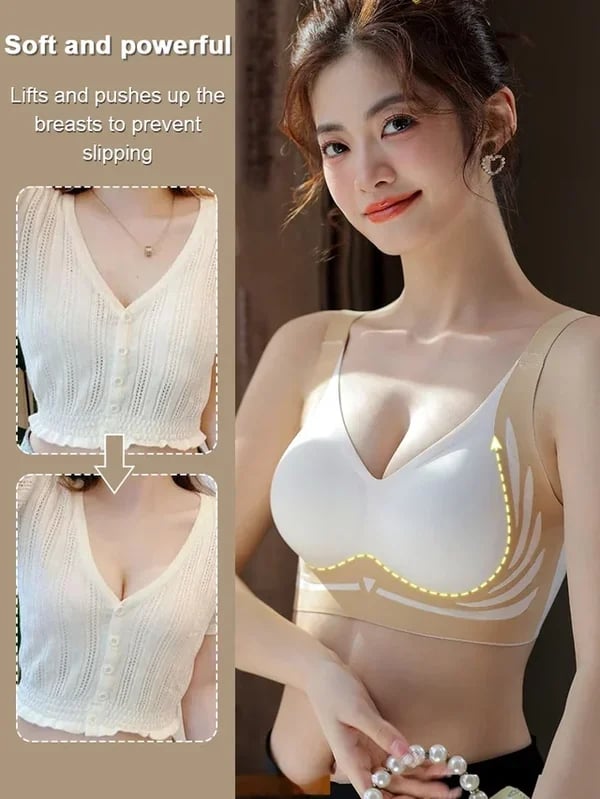 🎁Last Day 49% OFF🔥Super Gather Bra | Wireless Push-up Bra👍No More Sagging Breasts
