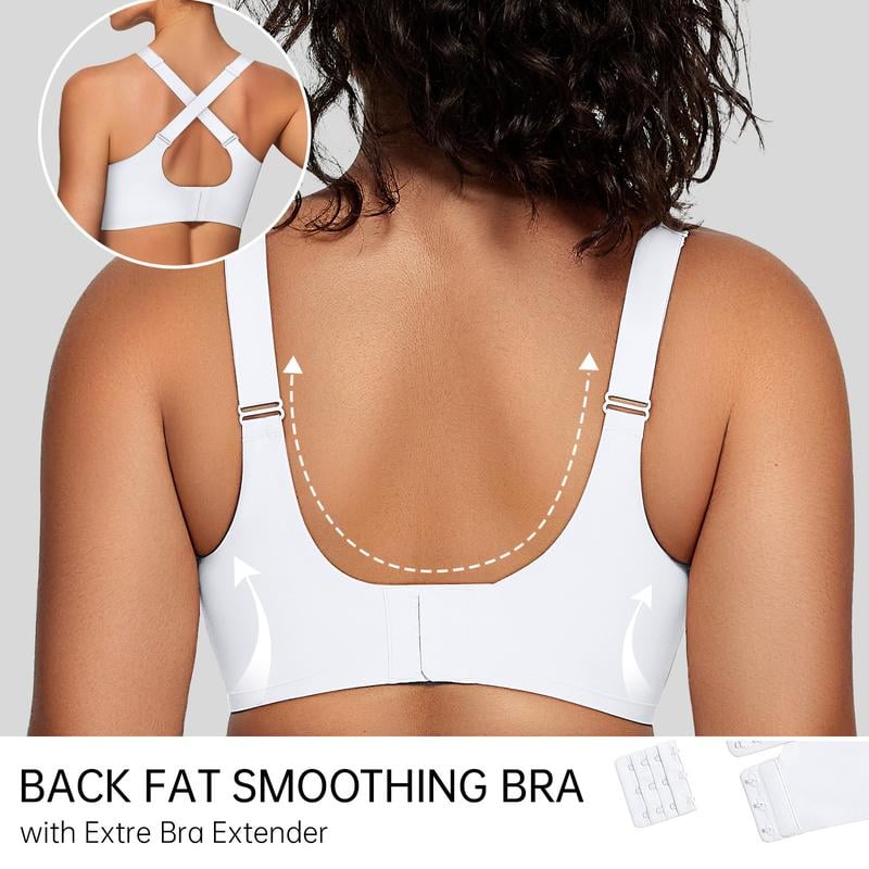 🏆Summer Promotion🔥 Women's Wireless V-Neck Crossover Mesh Seamless Push-Up Bra
