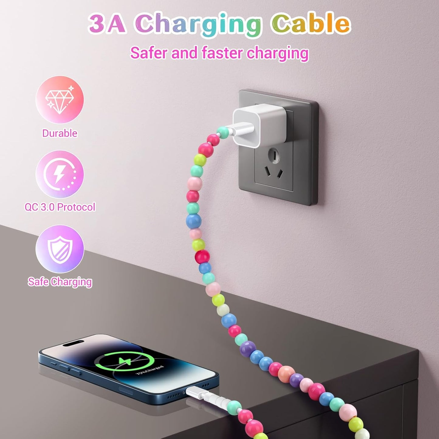 🎁Summer Promotion🌈Colorful charger cable⚡