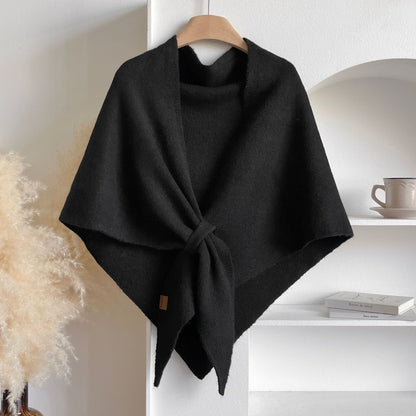 ❤️Your Everyday Elegance, Woven in Wool💕Women's Solid Color Wool Blend Shawl☁️