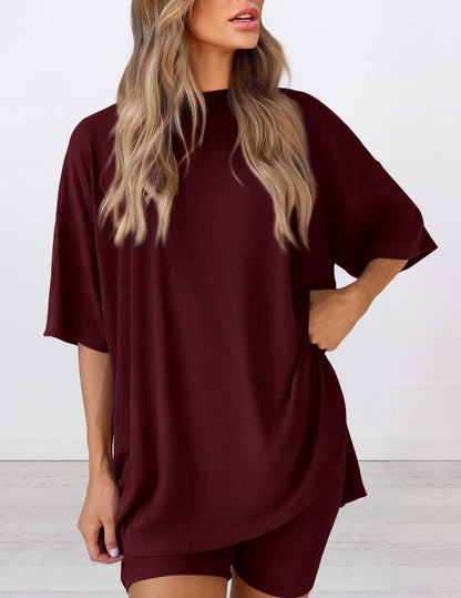 🍧Summer Hot Sale💞2025 Women's Summer Casual Loose Two-Piece Casual Suit