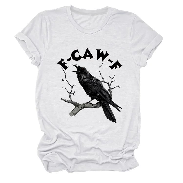 Make a Statement Without Saying a Word! 😜🐦‍⬛🔥Humorous Crow Graphic T-Shirt – Say It With a Caw!