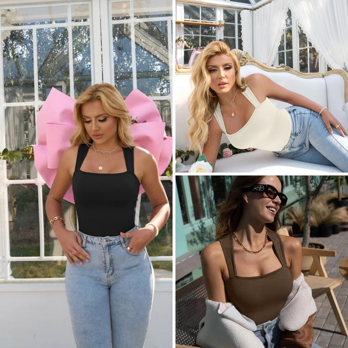 🔥HOT SALE 49% Off✨Sleeveless Tummy Control Tank Tops Bodysuits