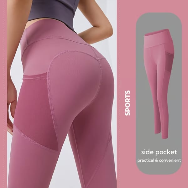 🎁Summer Promotion🔥High Waisted Tummy Control Side Pocket Shaping Training Leggings