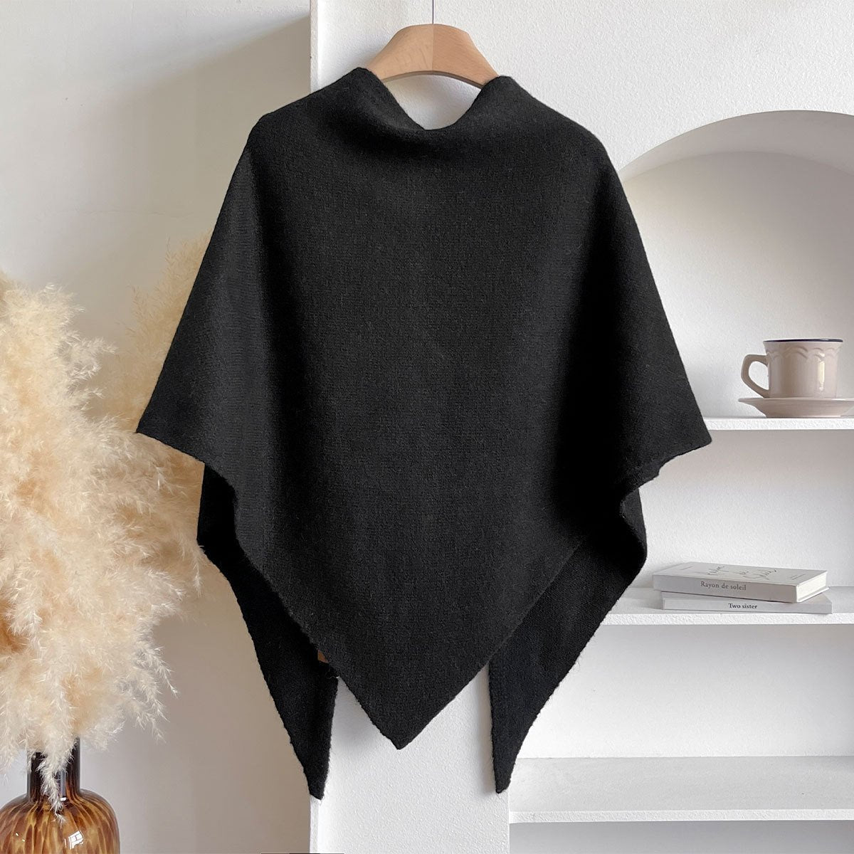 ❤️Your Everyday Elegance, Woven in Wool💕Women's Solid Color Wool Blend Shawl☁️