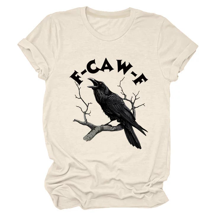 Make a Statement Without Saying a Word! 😜🐦‍⬛🔥Humorous Crow Graphic T-Shirt – Say It With a Caw!
