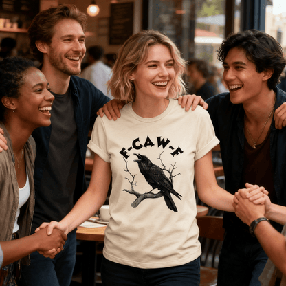 Make a Statement Without Saying a Word! 😜🐦‍⬛🔥Humorous Crow Graphic T-Shirt – Say It With a Caw!