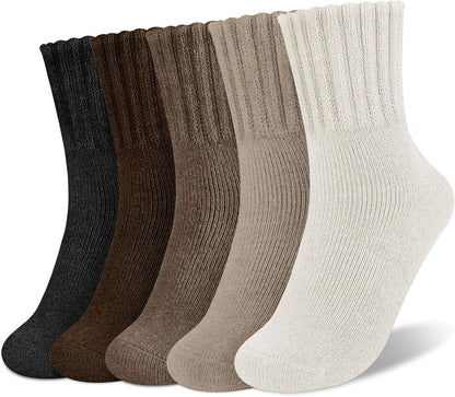 🔥Hot Sale 49%🔥5 Pairs Women's Solid Mid-calf Socks