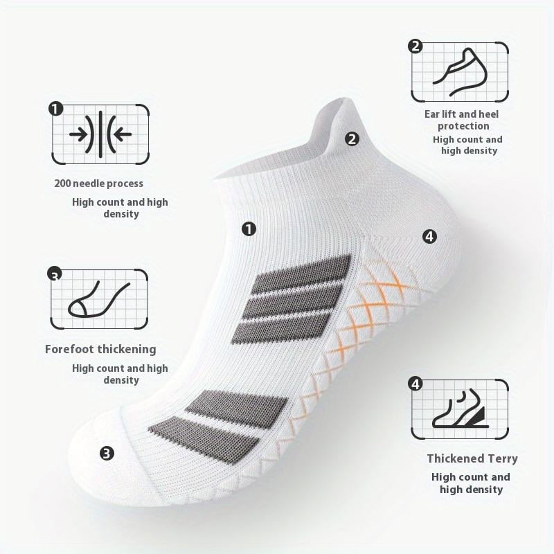 🧦 Unisex No-Show Socks – Non-Slip, Breathable & Perfect for Sports