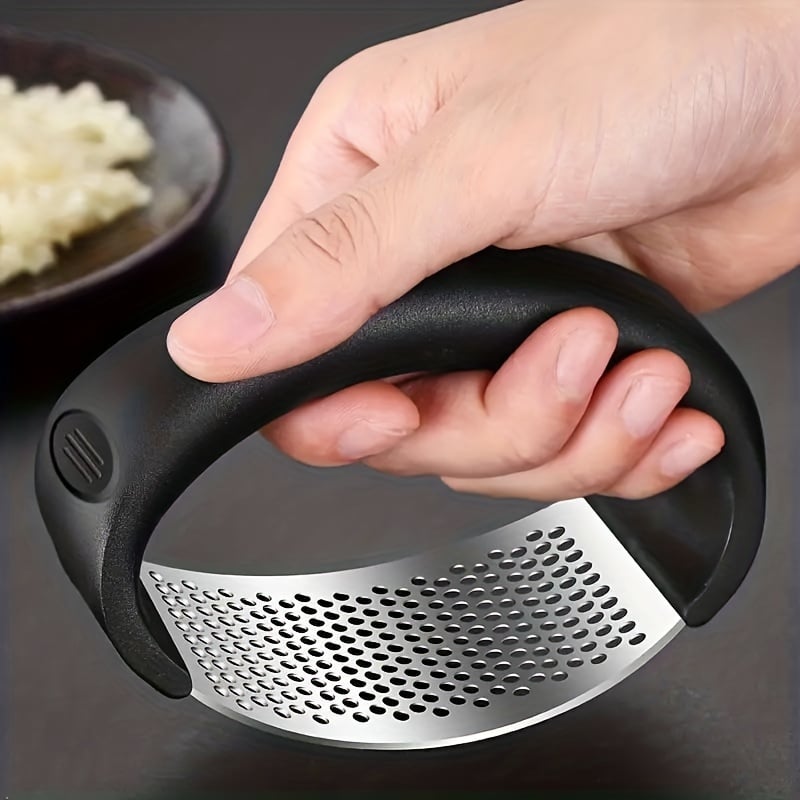 🔥Zero Hand Strain🔥430 Stainless Steel Ring Garlic Press
