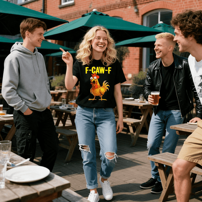🎁Last Day Sale 49% OFF🔥Unisex Funny F-Caw-F Chicken T-Shirt – Say It With a Cluck!