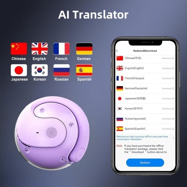 🏆#1 Best Seller⏰AI Translation Wireless OWS Bluetooth5.4 Earphones (Fit iOS & Android)