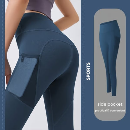 🎁Summer Promotion🔥High Waisted Tummy Control Side Pocket Shaping Training Leggings